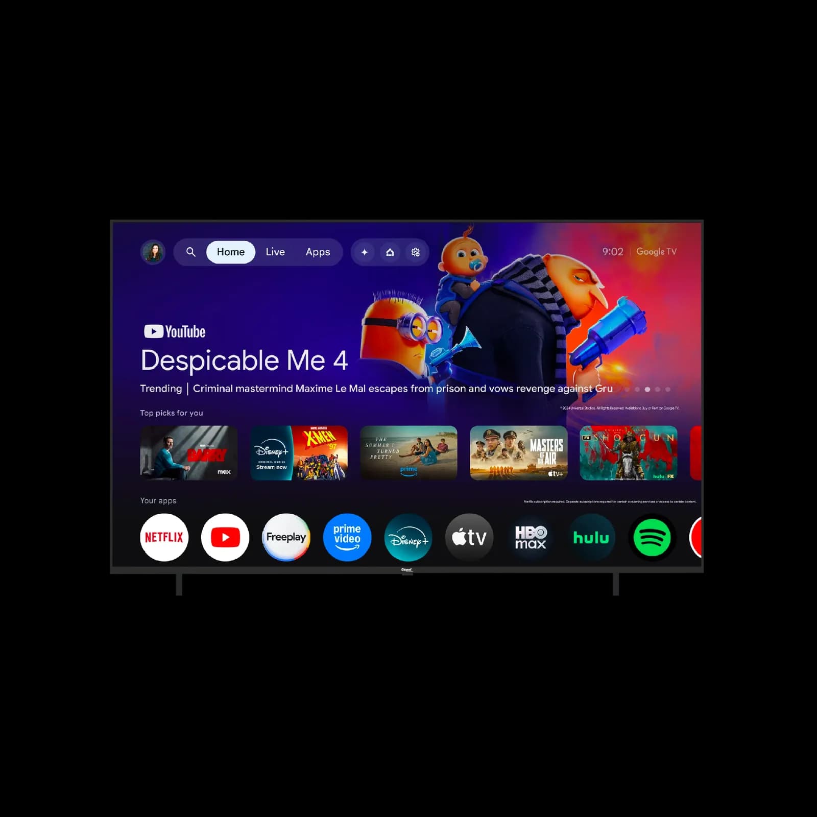 TÉLÉVISEUR 100''